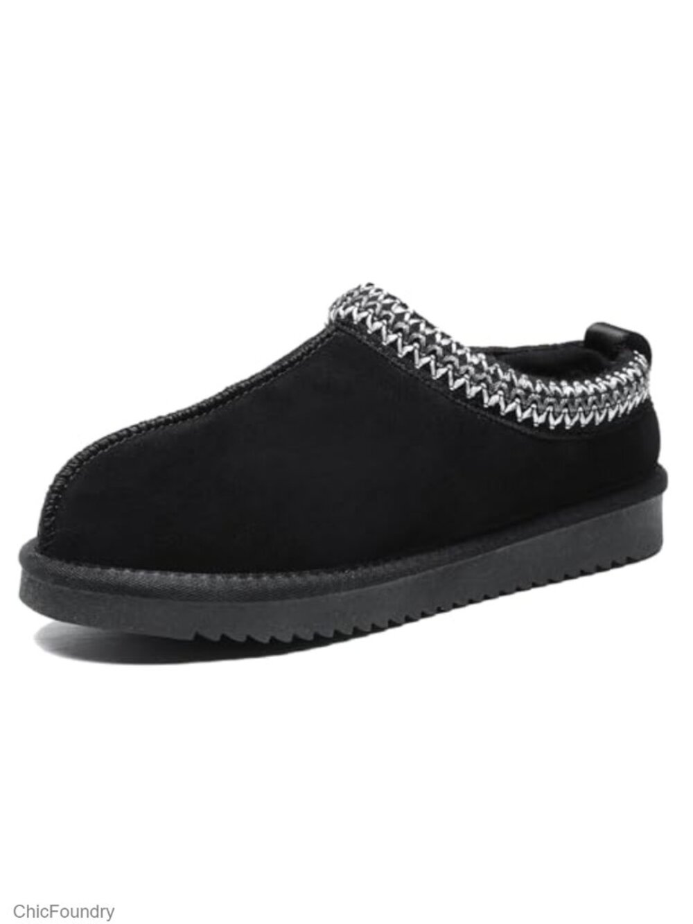 Genuine Suede Fuzzy Lined Winter Slippers Platform House Shoes